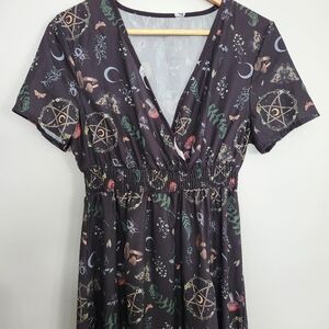 Black Whimsical Maxi Dress MED